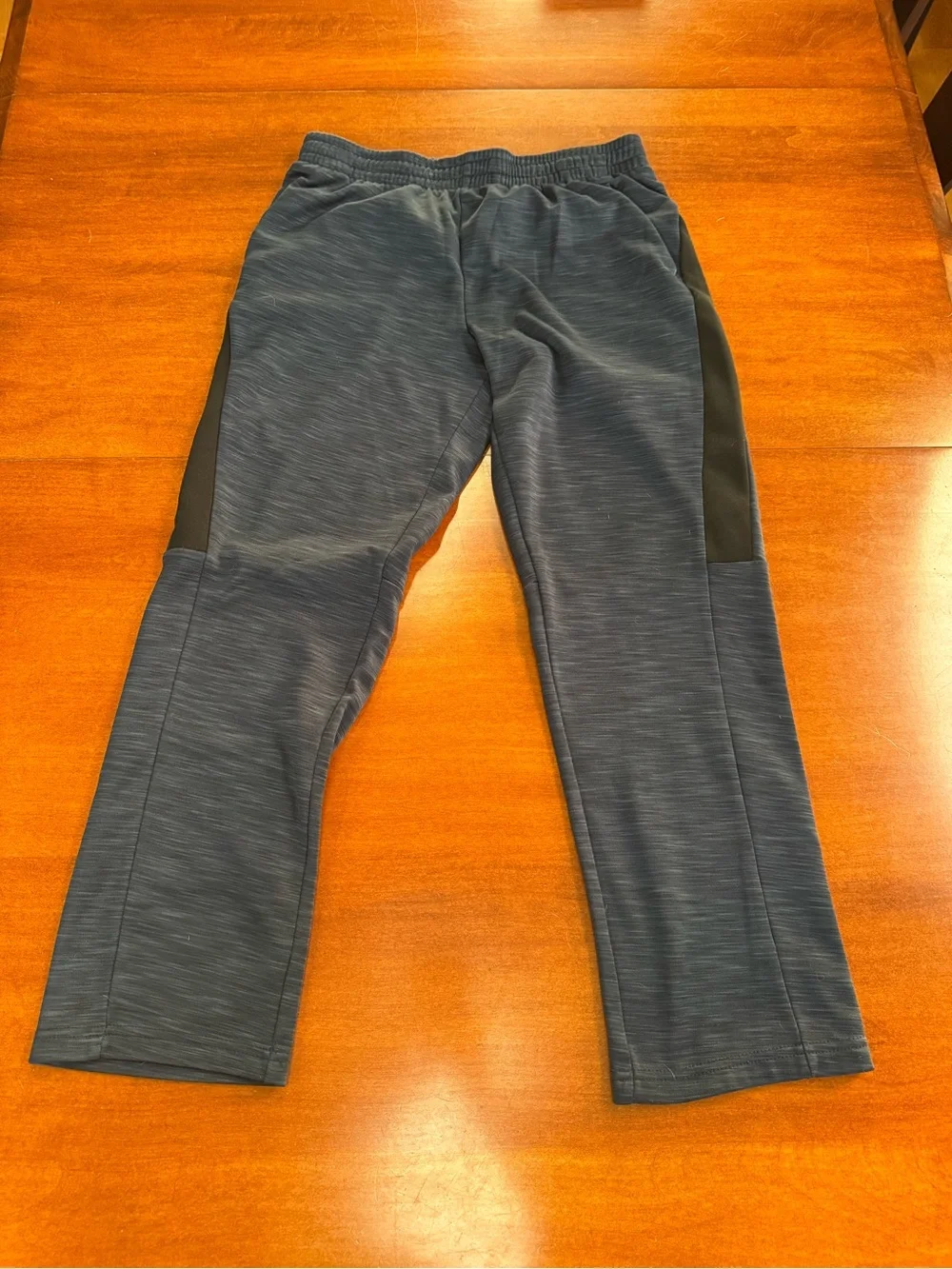 Tek Gear Boys Youth L Husky Athletic Pants Black Heather Performance